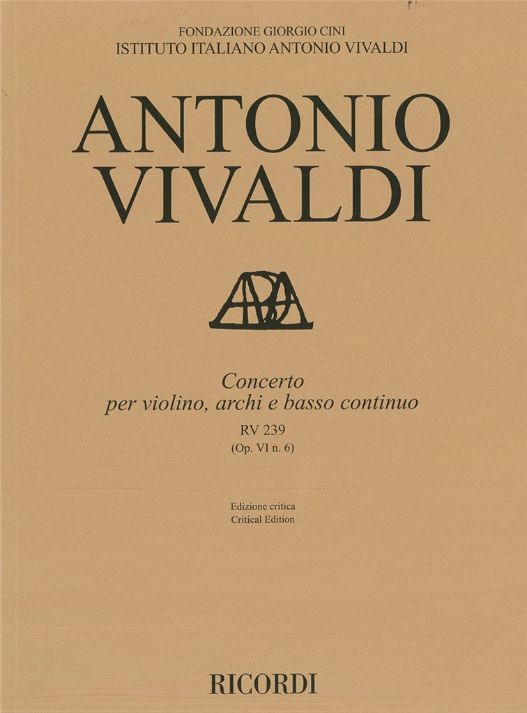 Concerto per violino, archi e bc, RV 239 Op. VI/6